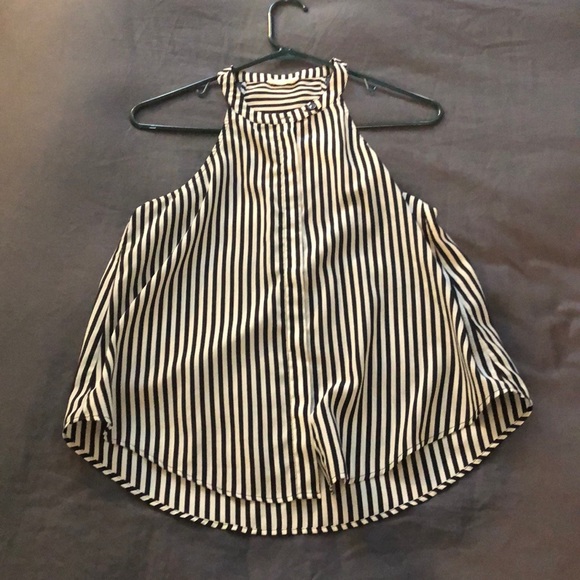 Tops - Black & White Striped Top